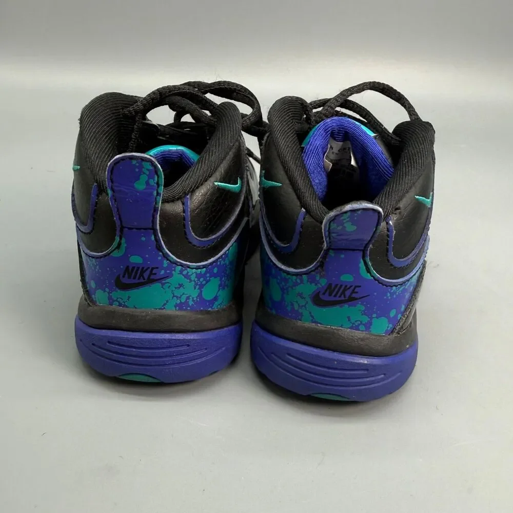 Nike Air Zoom Phenom 4 Boys Kids Toddler 8C Black Aqua Berry Retro Patent Shoes